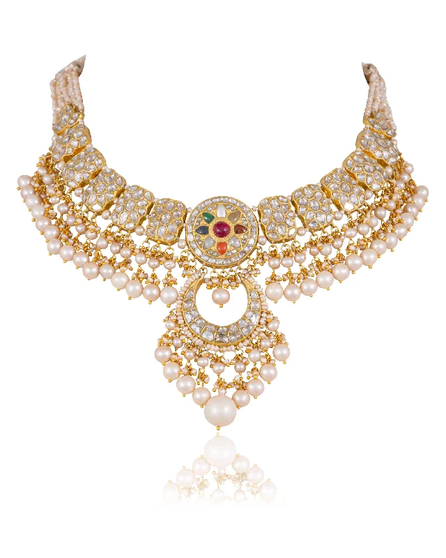 heirloom necklaces for women-Vrutika Polki Necklace