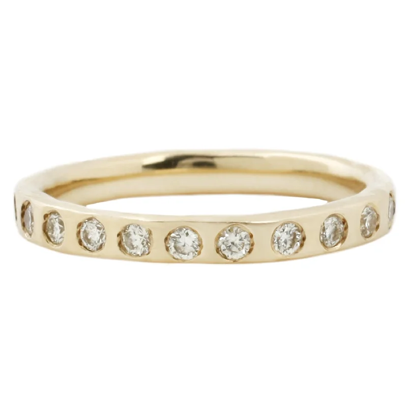 cubic zirconia rings for women-Canary Diamond Eternity Band