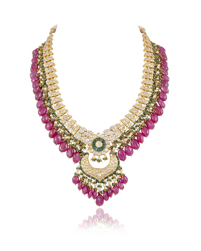 trendy necklaces for women-Kanishka Polki Long Necklace