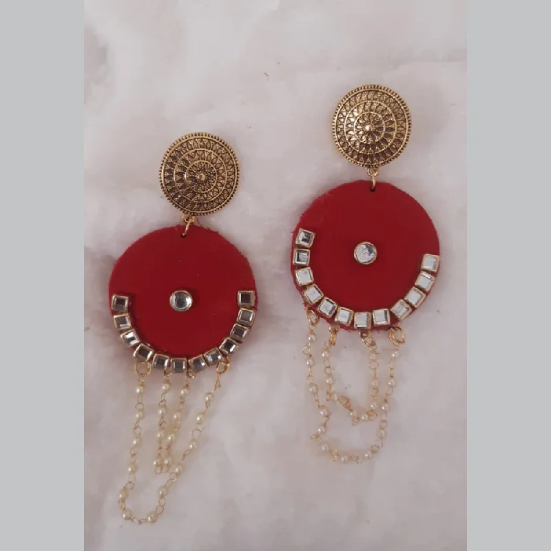 chandelier earrings for women-Shrijicreation Handmade Dangler Earrings