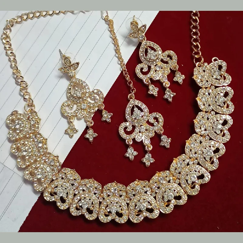 wedding day necklaces for women-Manisha Jewellery Gold Plated Necklace Set