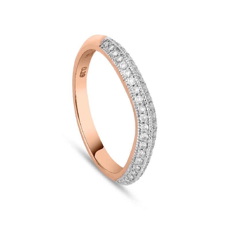 fashion statement rings for women-Classic Micro Diamond Band