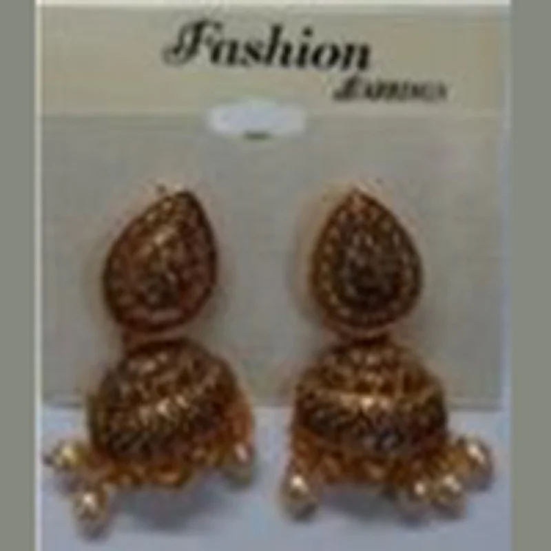 diamond earrings for women-Infinity Jewels Gold Plated Jhumki Earrings