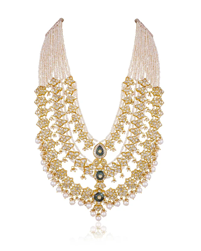 heart-shaped necklaces for women-Kaveri Polki Long Necklace