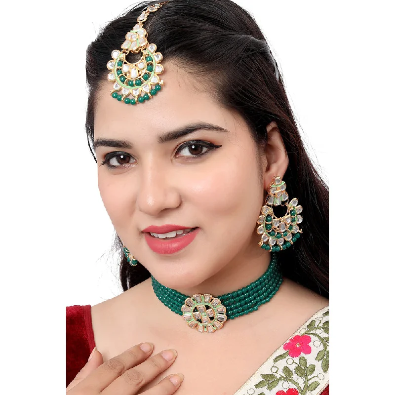 celestial necklaces for women-Neetu Art Gold Plated Necklace Set