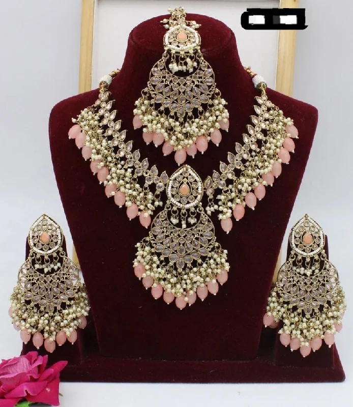 layered necklaces for women-Manisha Jewellery Gold Plated Necklace Set