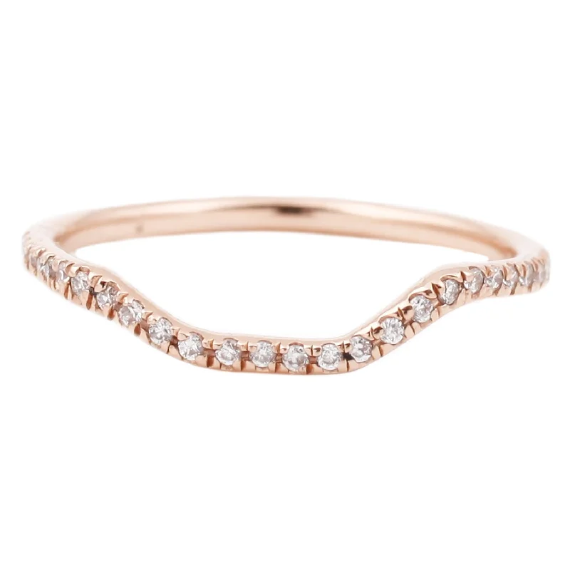 topaz rings for women-Half Eternity Nesting Band