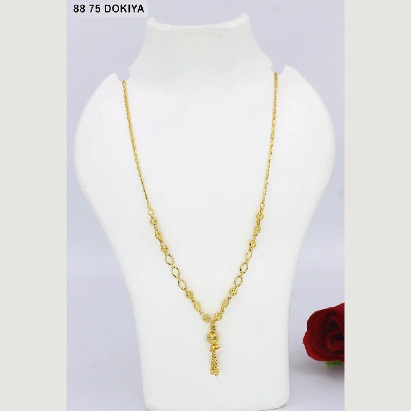 short necklaces for women-Mahavir Dye Gold Dokiya Necklace