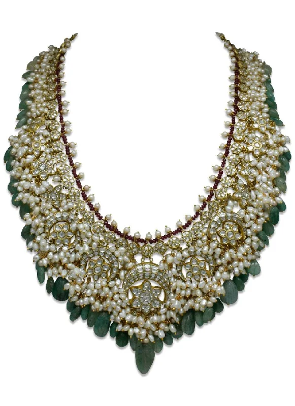 trendy choker necklaces for women-Pranjal Polki Long Necklace