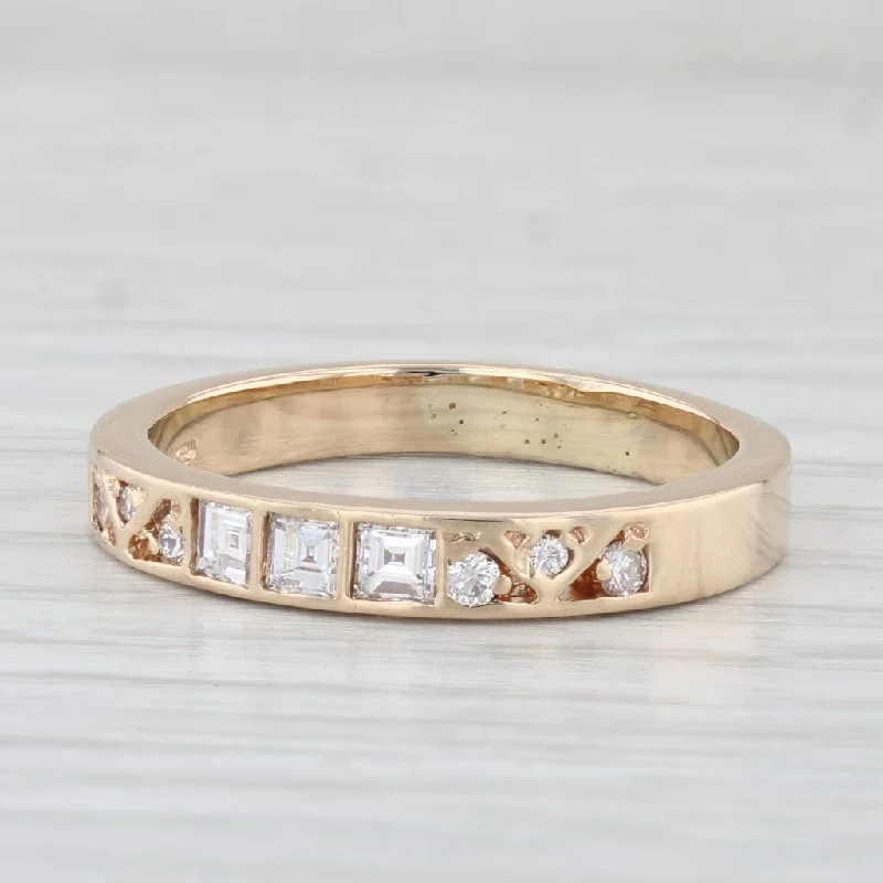 modern engagement rings for brides-0.50ctw Diamond Wedding Band 14k Yellow Gold Size 9.25-9.5 Ring