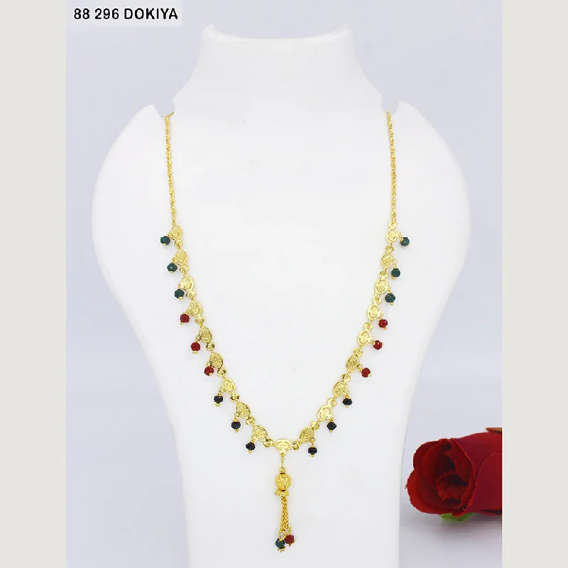 gold necklaces for women-Mahavir Dye Gold Dokiya Necklace