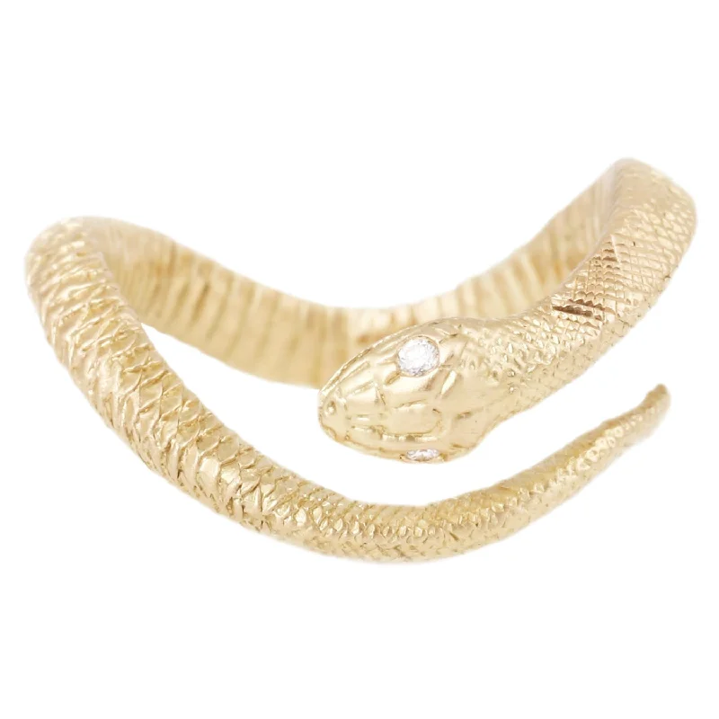 ring sets for women-Gold Serpent Ring