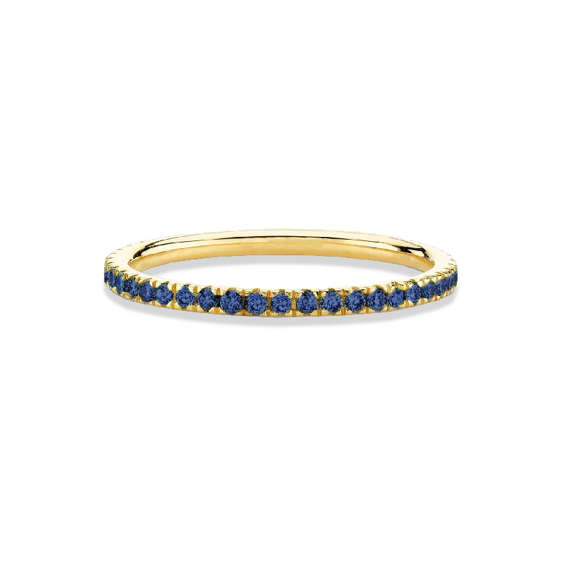 topaz rings for women-Perfect Eternity Band - Blue Sapphire / 14k Yellow Gold