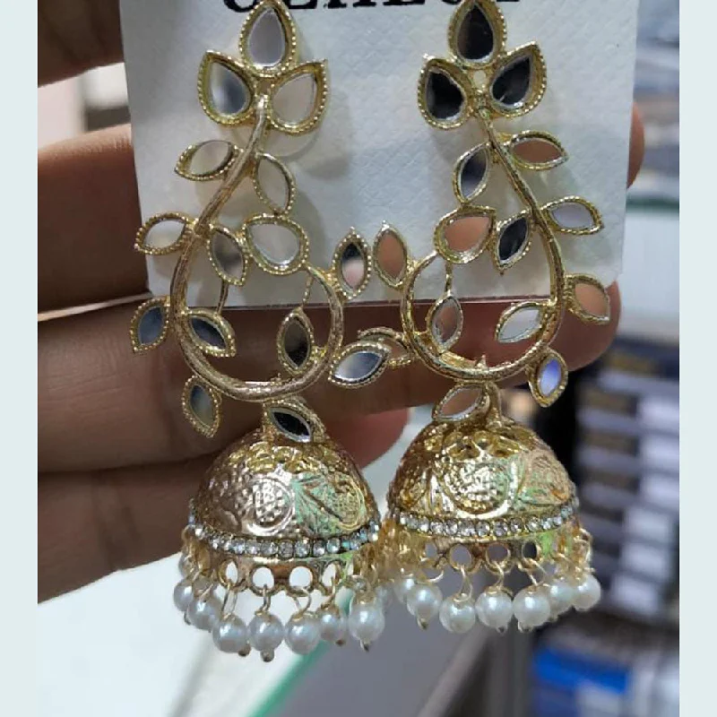 luxury earrings for women-Manisha Jewellery Gold Plated Jhumki Earrings