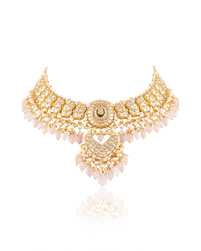 chic necklaces for women-Madhiya Polki Necklace