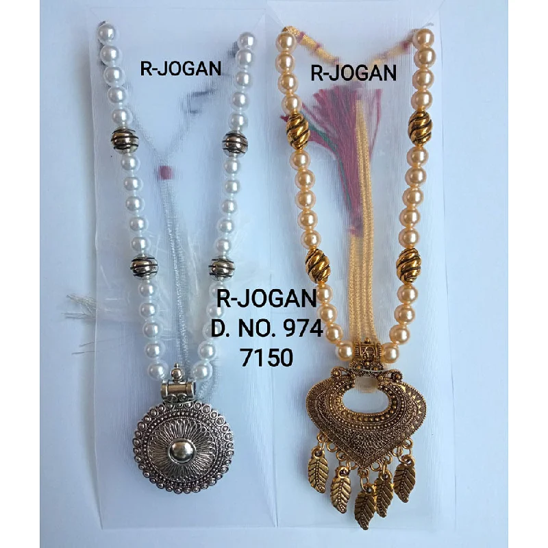 statement chain necklaces for women-R Jogan Assorted Design Long Necklace