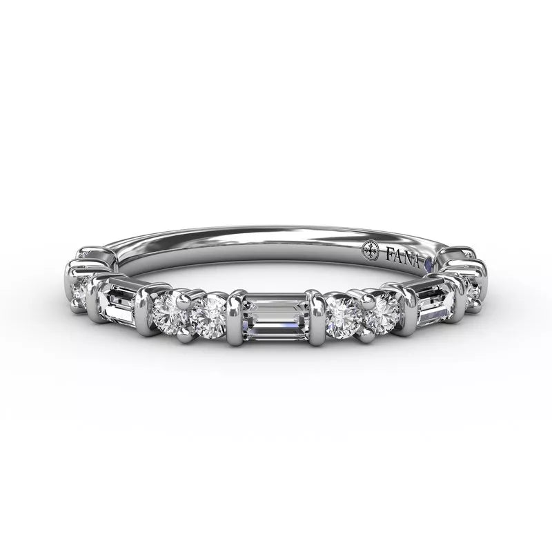 affordable engagement rings with diamonds for women-FANA Diamond Stackable Wedding Band W3320