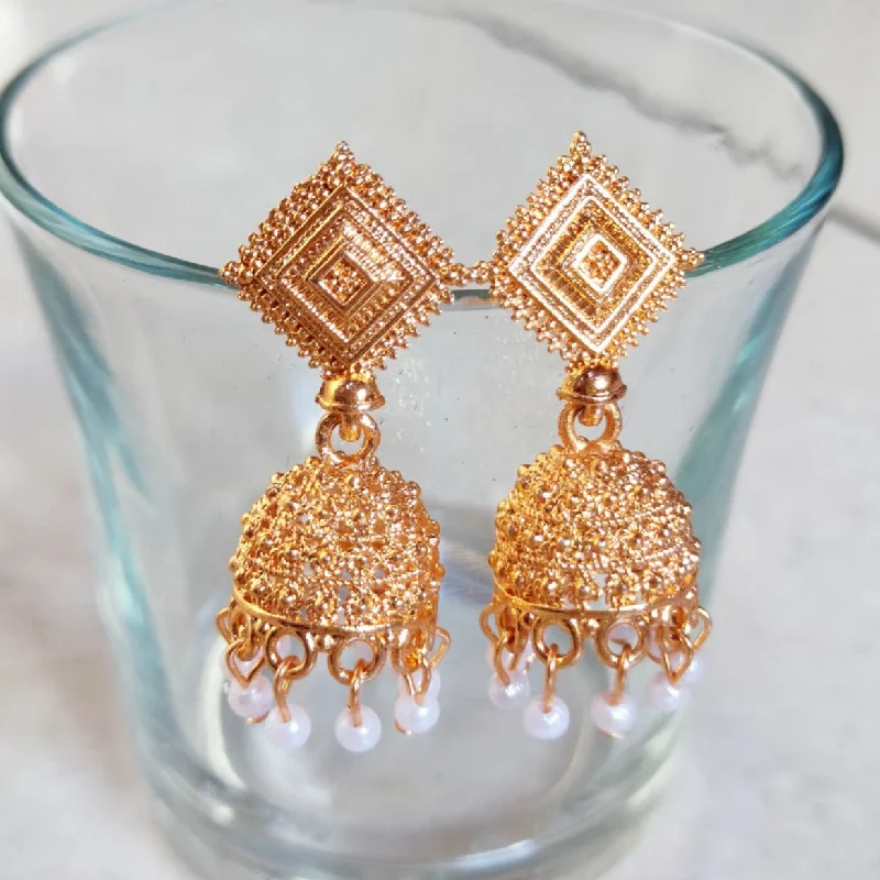 butterfly earrings for women-H K Fashion Rose Gold Plated Jhumki Earrings