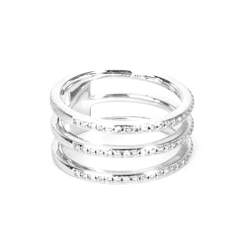 minimalist rings for women-Triple Row Ring