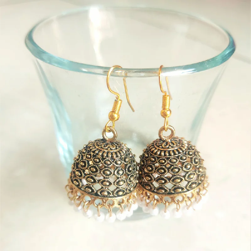 celestial earrings for women-H K Fashion Gold Plated Jhumki Earrings