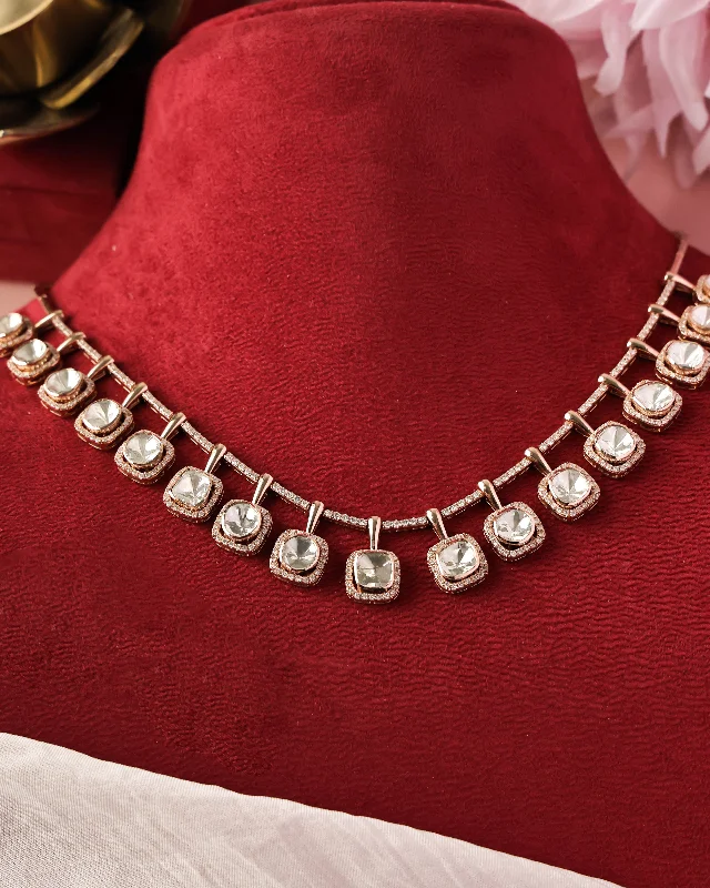 gemstone necklaces for women-Kashish Polki And Diamond Necklace