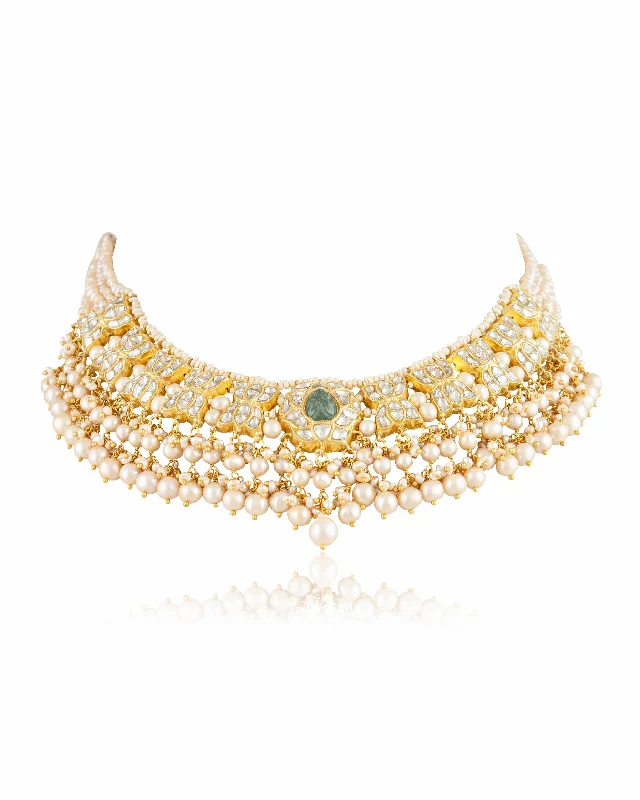 bar necklaces for women-Laiba Polki Necklace