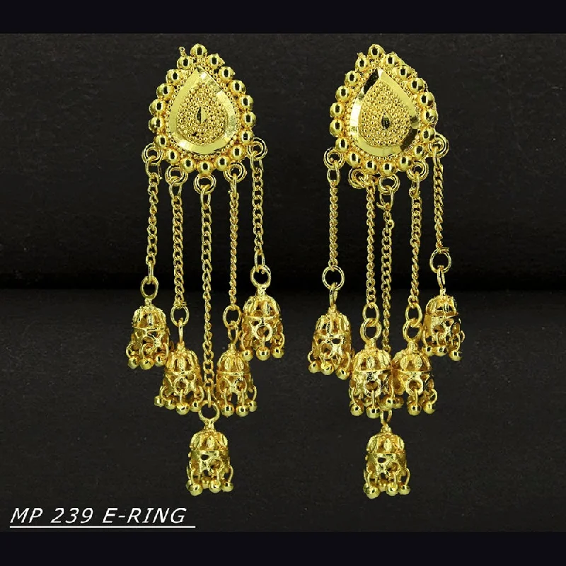 trendy hoop earrings for women-Mahavir Forming Gold Plated Dangler Earrings  - MP 239 E Ring