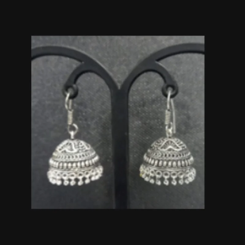 hoop drop earrings for women-Infinity Jewels Silver Plated Jhumki Earrings