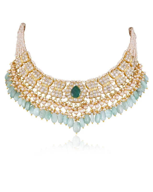 topaz necklaces for women-Laiba Polki Necklace