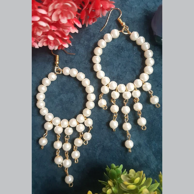 animal earrings for women-Shrijicreation Handmade Pearl Dangler Earrings