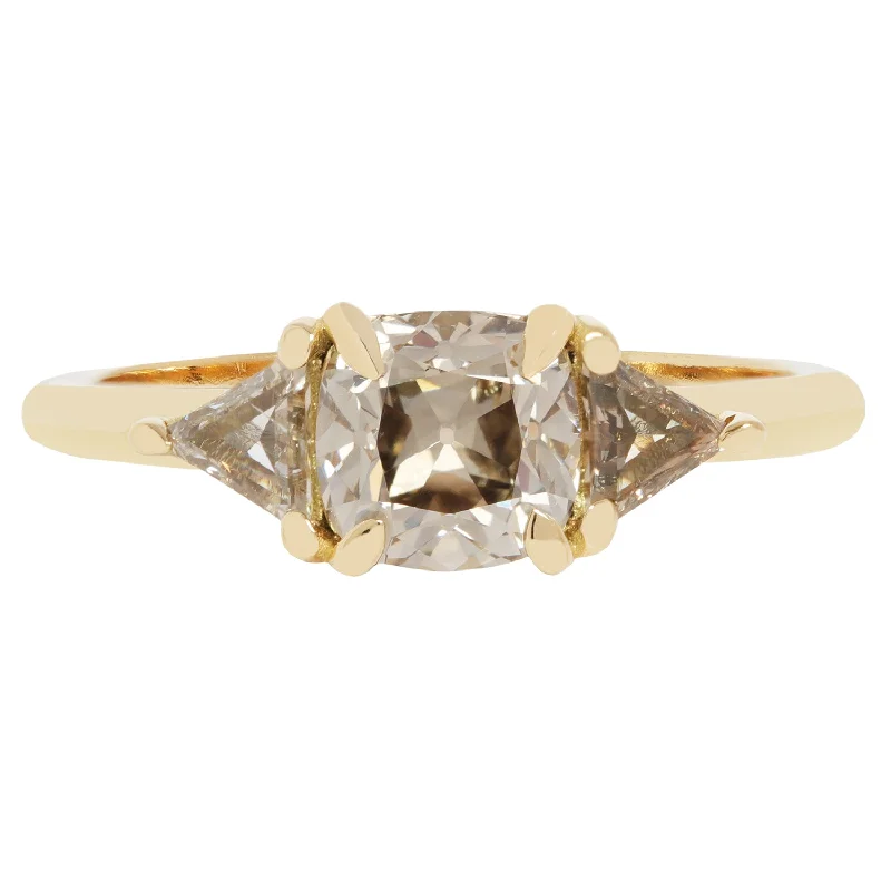 delicate rings for women-Champagne Diamond Stella Ring