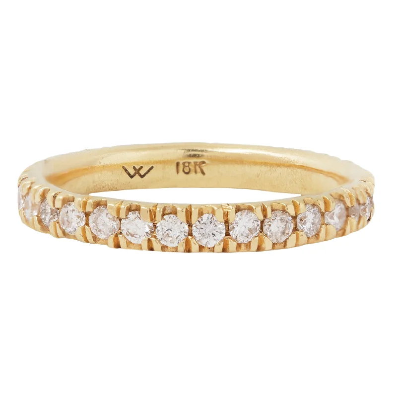 stackable rings for women-White Diamond Eternity Band