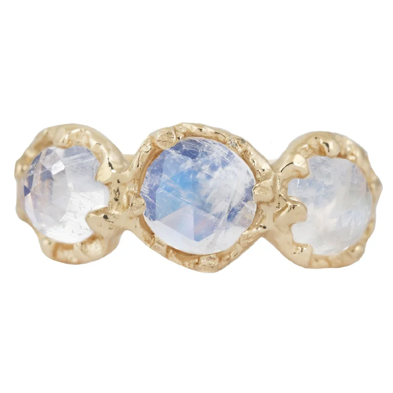 adjustable stone rings for women-Haku Lei Moonstone Ring