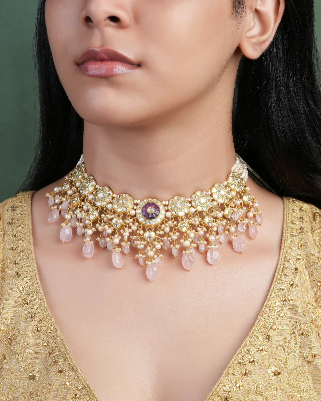 anniversary necklaces for women-Harsha Polki Necklace