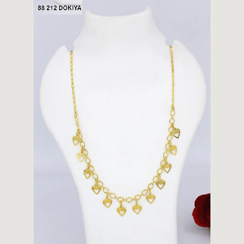 initial necklaces for women-Mahavir Dye Gold Dokiya Necklace