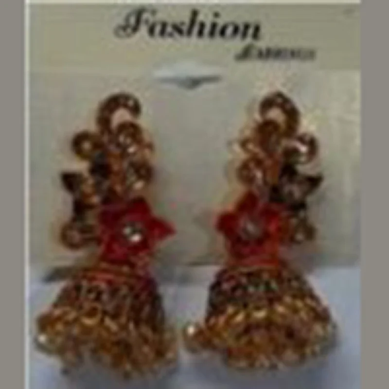 bohemian earrings for women-Infinity Jewels Gold Plated Jhumki Earrings