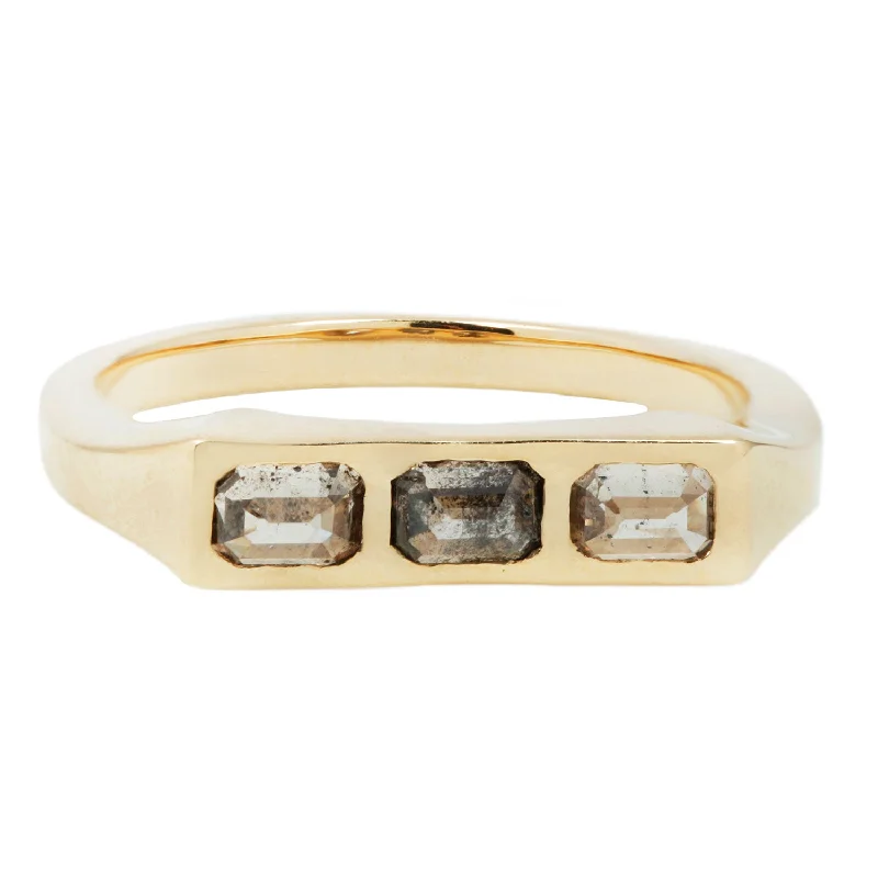 gold rings for women-Bespeckle Bar Ring