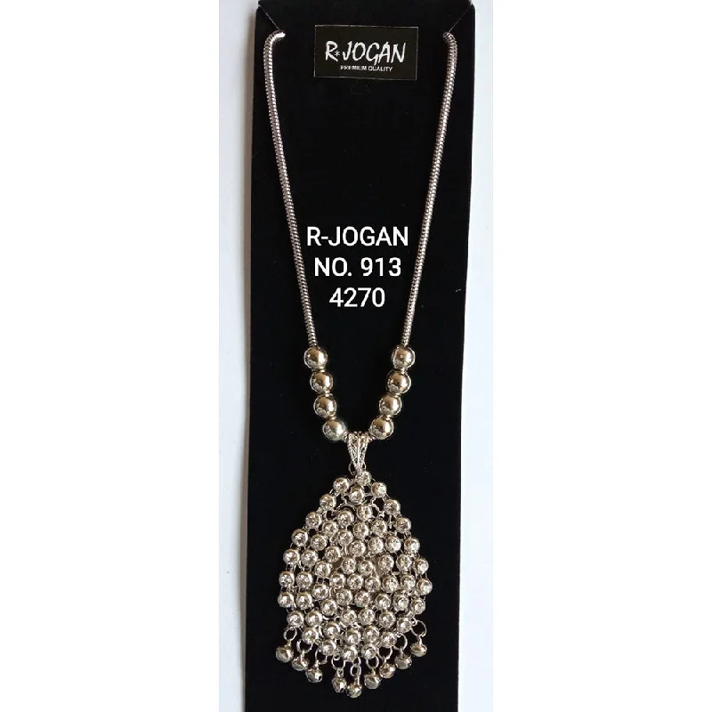 flower necklaces for women-R Jogan Oxidised Plated Assorted Design Long Necklace