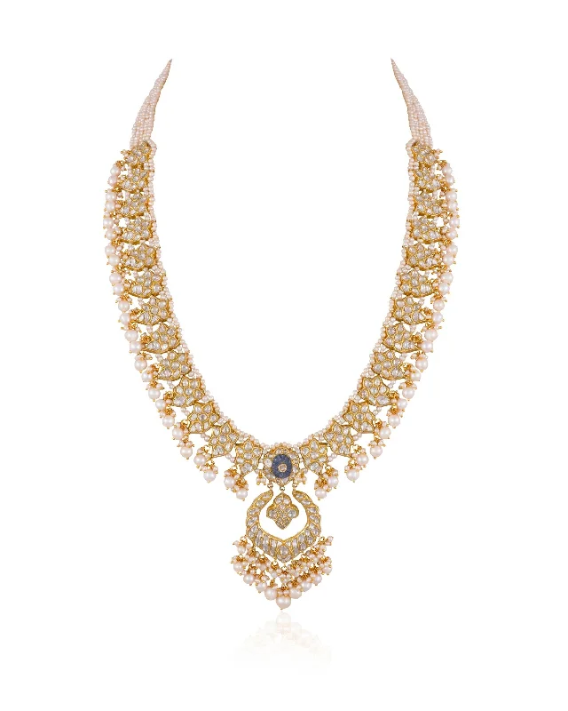 choker necklaces for women-Greeshma Polki Long Necklace