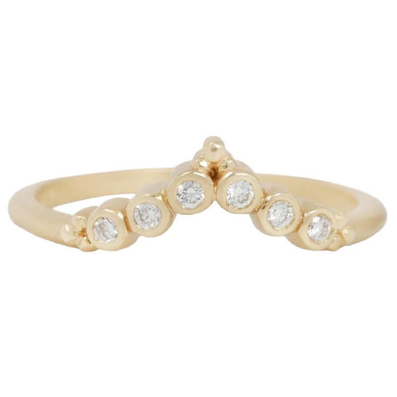 unique solitaire rings for women-Circle Diamond Nesting Band