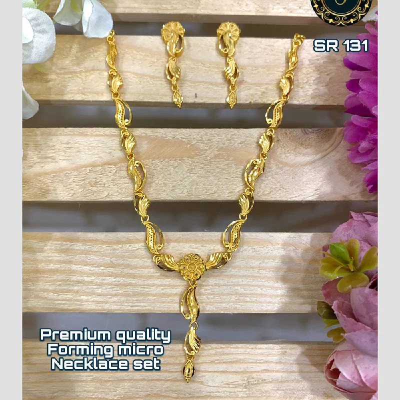 adjustable length necklaces for women-Siara Collections Forming Gold Necklace Set