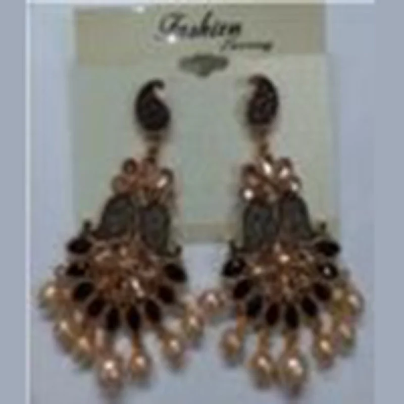 fashion earrings for women-Infinity Jewels Gold Plated Dangler Earrings