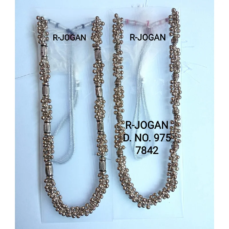 elegant gold necklaces for women-R Jogan Oxidised Plated Assorted Design Long Necklace