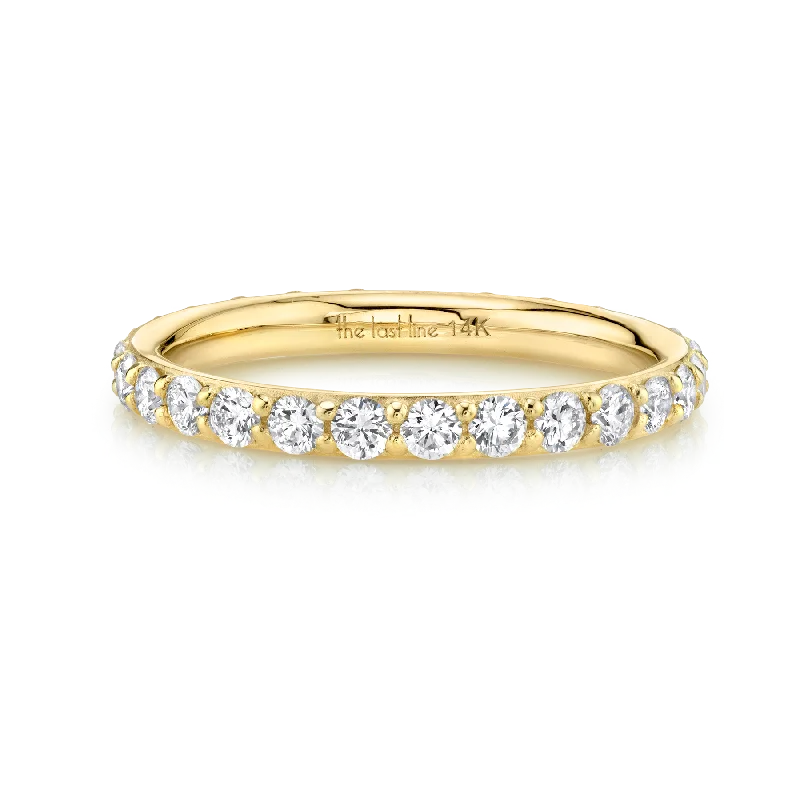 luxury diamond rings for women-Biggie Eternity Band - White Diamond / 14k Yellow Gold