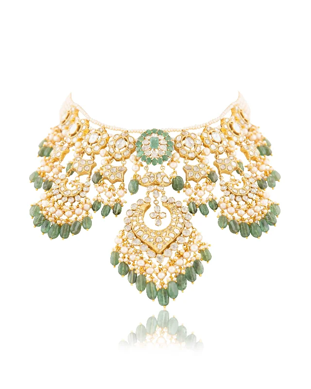 wedding necklaces for women-Laveena Polki Necklace