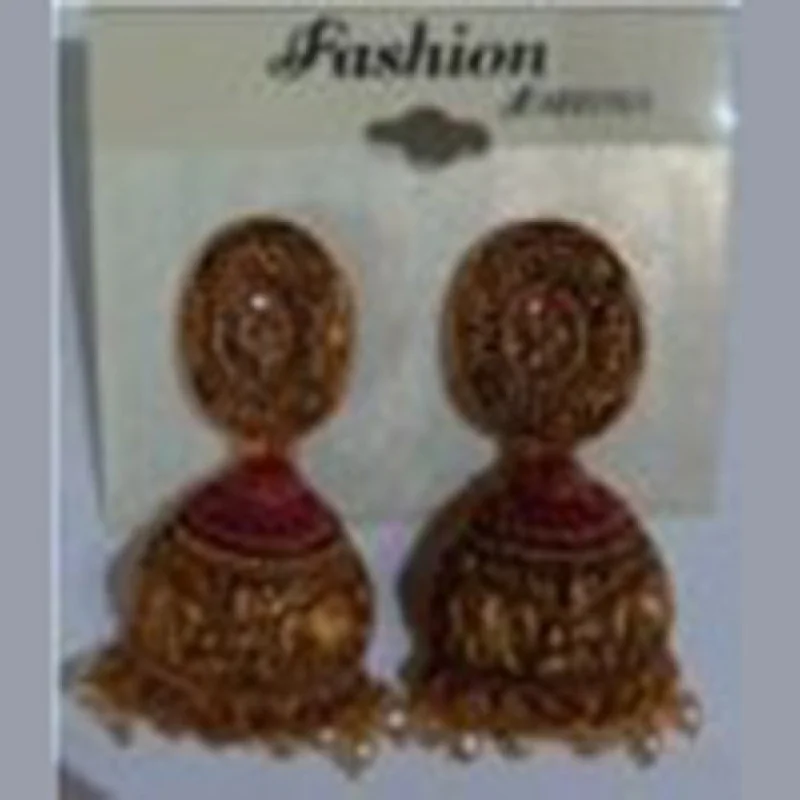 flower earrings for women-Infinity Jewels Gold Plated Jhumki Earrings