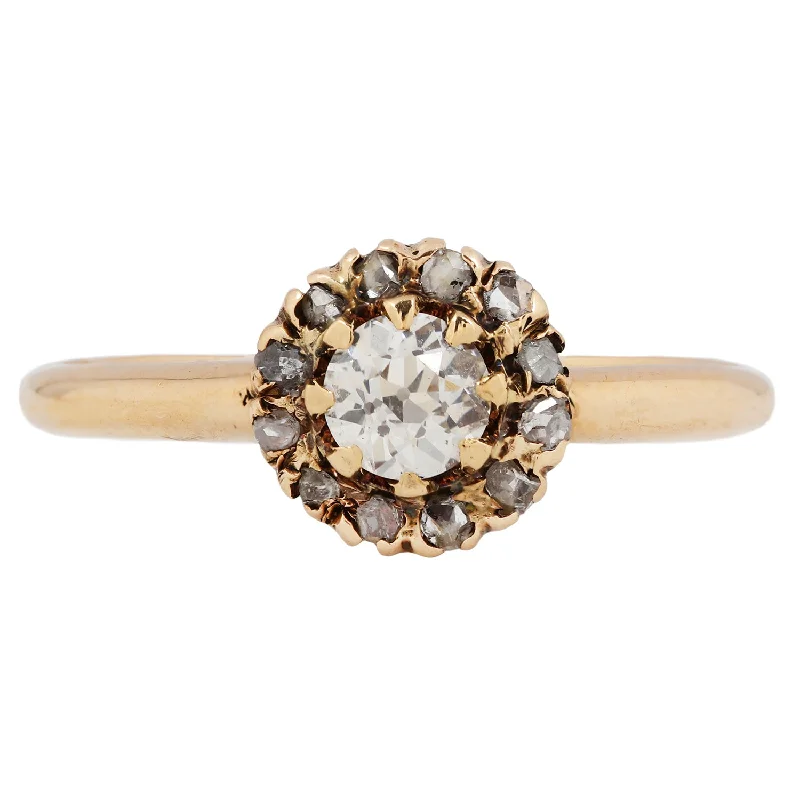 geometric rings for women-Antique Flora Cluster Ring