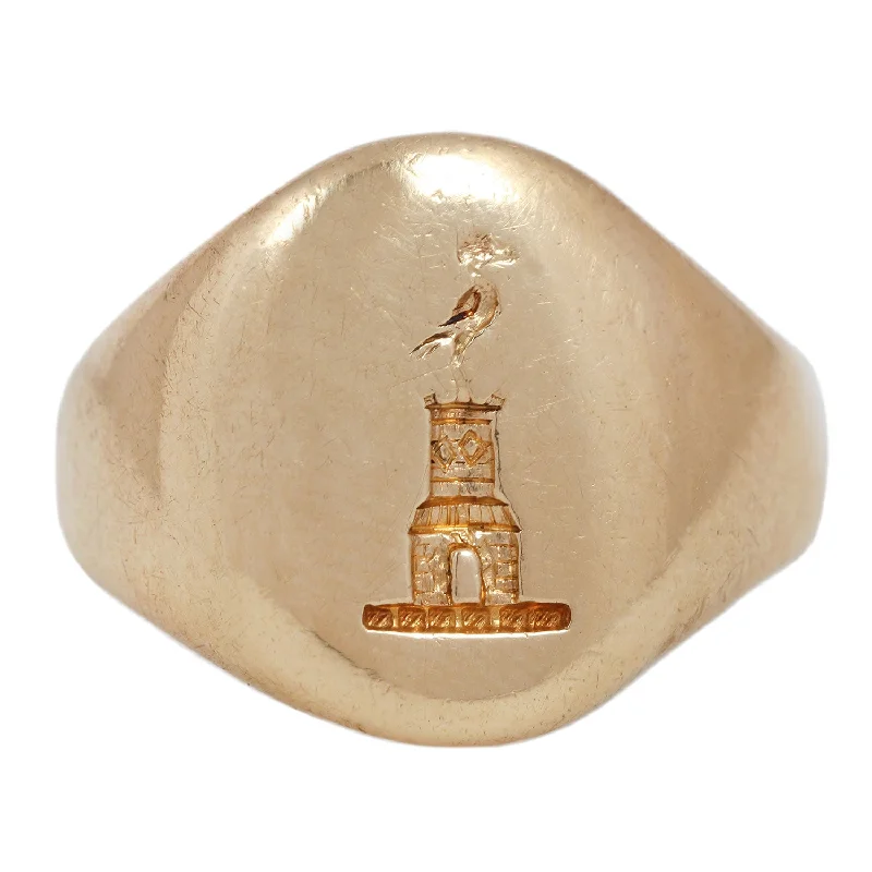 vintage rings for women-The Lookout Signet Ring