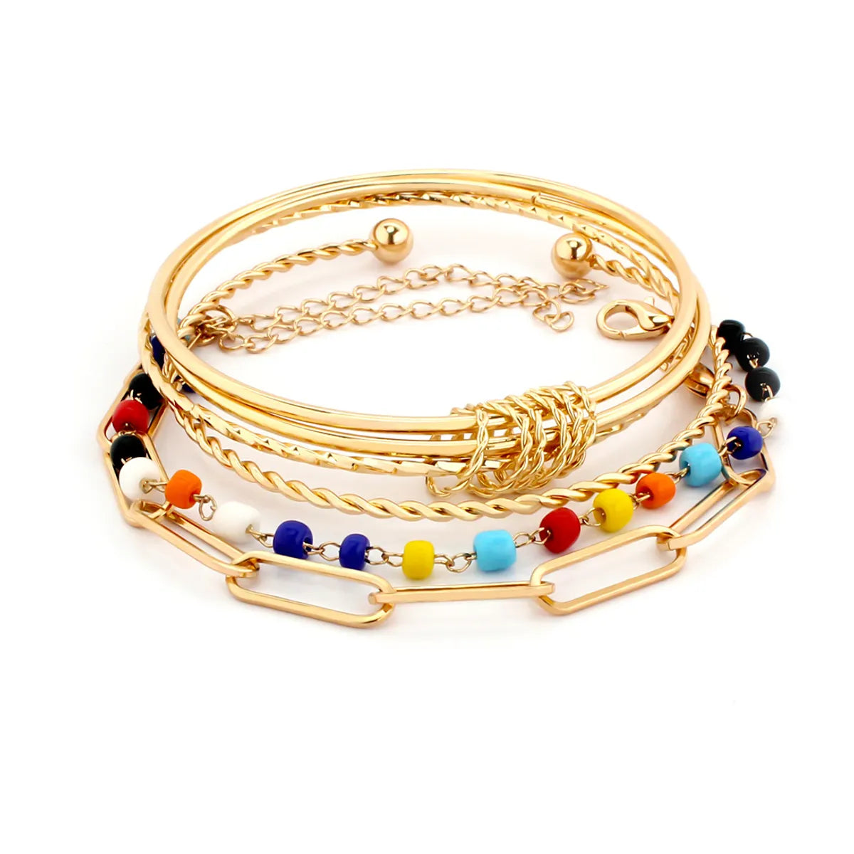 flower bangles for women-Ig Style Retro Geometric Alloy Plating Women's Bracelets Bangle