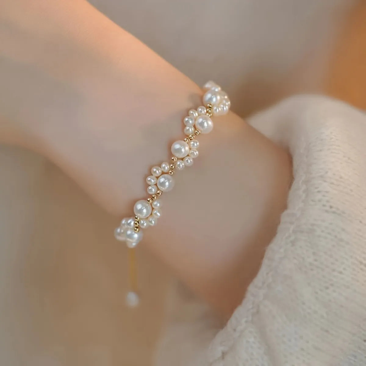 diamond bangles for women-Elegant Pearl Imitation Pearl Wholesale Bracelets